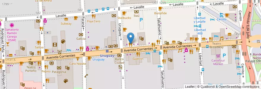 Mapa de ubicacion de La Americana, San Nicolas en آرژانتین, Ciudad Autónoma De Buenos Aires, Comuna 1, Buenos Aires.