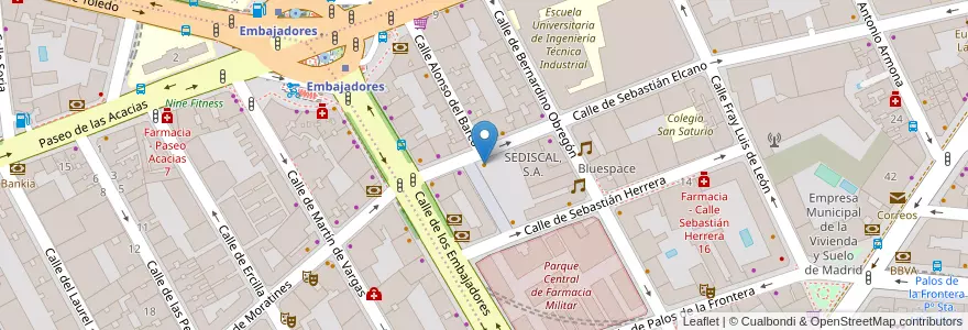 Mapa de ubicacion de La Amistad II en Spanien, Autonome Gemeinschaft Madrid, Autonome Gemeinschaft Madrid, Área Metropolitana De Madrid Y Corredor Del Henares, Madrid.