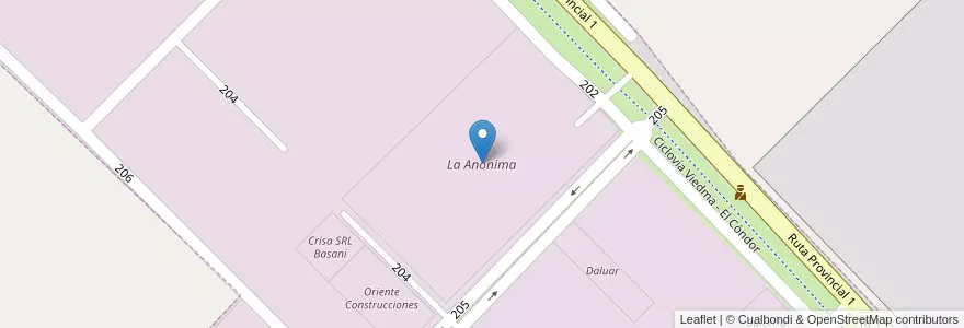 Mapa de ubicacion de La Anónima en アルゼンチン, リオネグロ州, Departamento Adolfo Alsina, Viedma, Viedma.