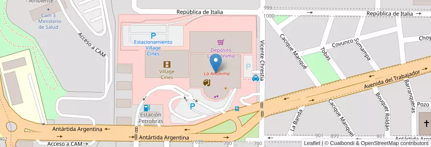 Mapa de ubicacion de La Anonima en 阿根廷, 智利, 內烏肯省, Departamento Confluencia, Municipio De Neuquén, Neuquén.