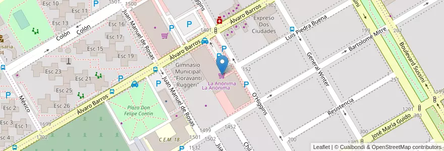 Mapa de ubicacion de La Anónima en الأرجنتين, ريو نيغرو, Departamento Adolfo Alsina, Viedma, Viedma.