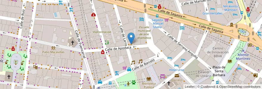 Mapa de ubicacion de La Antigua en Spanien, Autonome Gemeinschaft Madrid, Autonome Gemeinschaft Madrid, Área Metropolitana De Madrid Y Corredor Del Henares, Madrid.