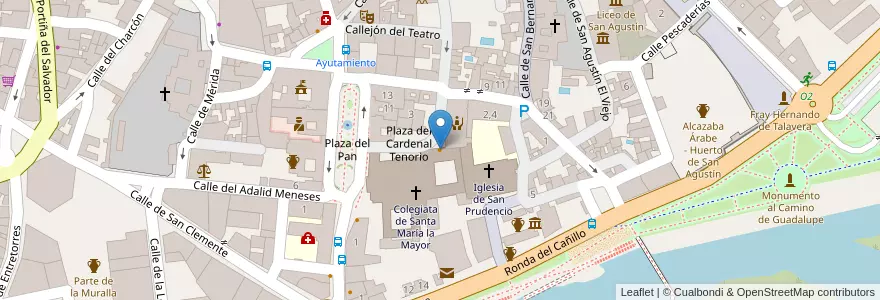 Mapa de ubicacion de La Antigua en İspanya, Castilla-La Mancha, Toledo, Talavera, Talavera De La Reina.