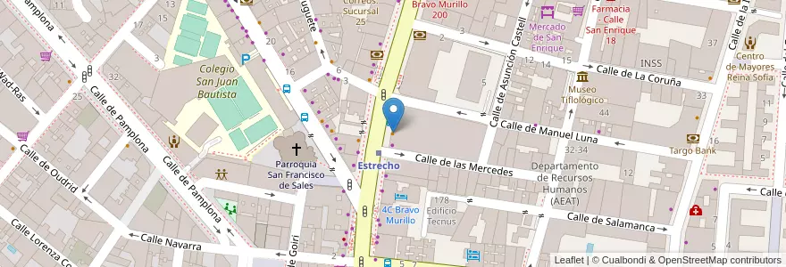 Mapa de ubicacion de La Antigua de Estrecho en スペイン, マドリード州, Comunidad De Madrid, Área Metropolitana De Madrid Y Corredor Del Henares, Madrid.