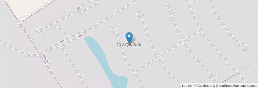 Mapa de ubicacion de La Argentina en 아르헨티나, 부에노스아이레스주, Partido Del Pilar, Pilar Sur.