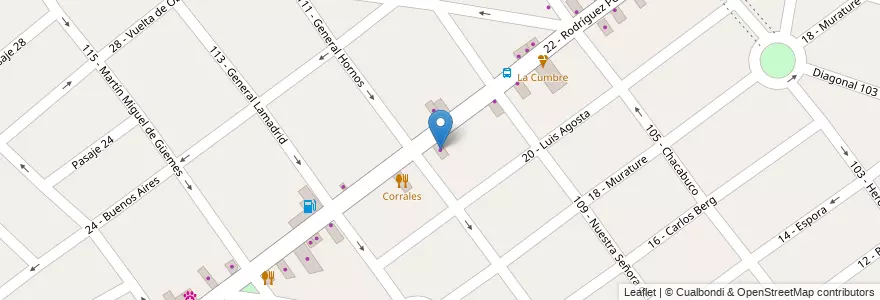 Mapa de ubicacion de La Avenida en Arjantin, Buenos Aires, Partido De General San Martín, Villa Lynch.
