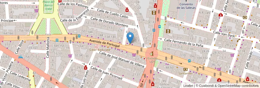 Mapa de ubicacion de La Avenida en 스페인, Castilla Y León, Salamanca, Campo De Salamanca, Salamanca.