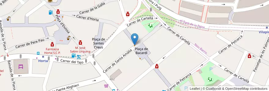 Mapa de ubicacion de La Bacardina en Испания, Каталония, Барселона, Барселонес, Барселона.