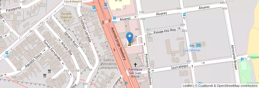 Mapa de ubicacion de La Ballenita en Arjantin, Santa Cruz, Şili, Mirador, Deseado, Caleta Olivia.