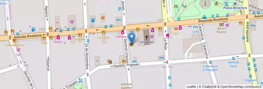 Mapa de ubicacion de La Balsa, Balvanera en 阿根廷, Ciudad Autónoma De Buenos Aires, Comuna 3, 布宜诺斯艾利斯.