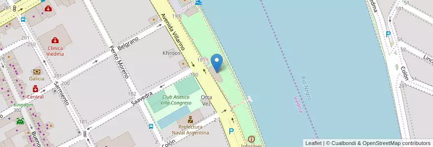 Mapa de ubicacion de La Balsa en الأرجنتين, ريو نيغرو, Departamento Adolfo Alsina, Viedma, Viedma.