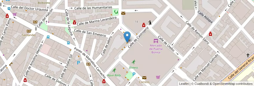 Mapa de ubicacion de La Bámbola en 西班牙, Comunidad De Madrid, Comunidad De Madrid, Área Metropolitana De Madrid Y Corredor Del Henares, Madrid.