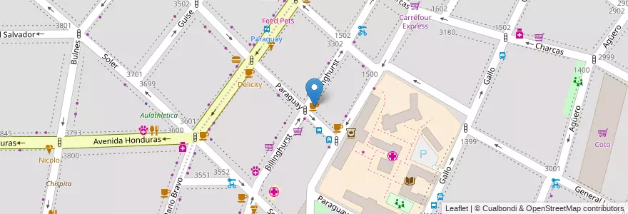 Mapa de ubicacion de La Barcelonesa, Recoleta en アルゼンチン, Ciudad Autónoma De Buenos Aires, Comuna 2, ブエノスアイレス.