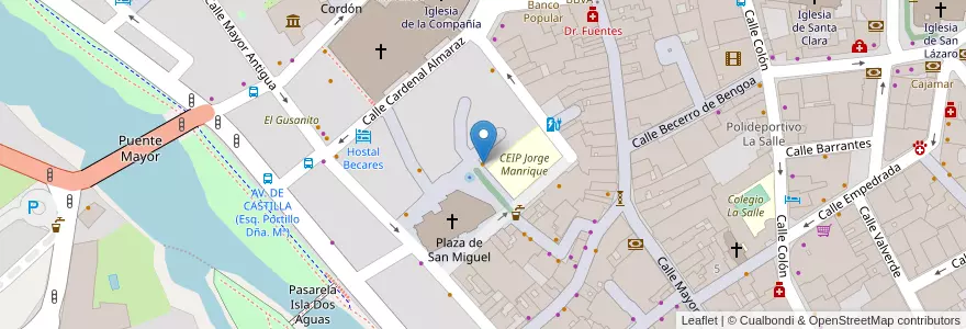 Mapa de ubicacion de La barra de Villolbo en Испания, Кастилия И Леон, Palencia, Campos, Palencia.