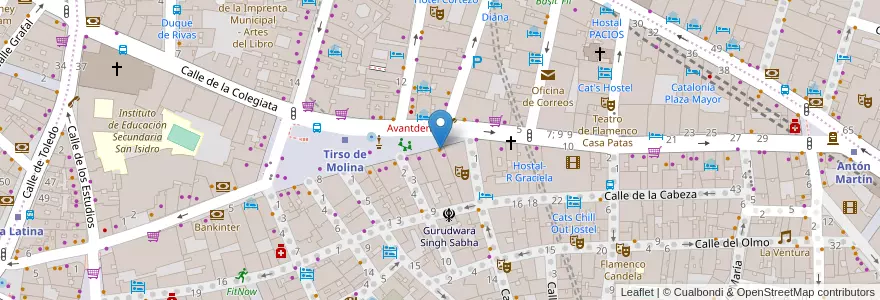 Mapa de ubicacion de La Barra del Teatro en Испания, Мадрид, Мадрид, Área Metropolitana De Madrid Y Corredor Del Henares, Мадрид.