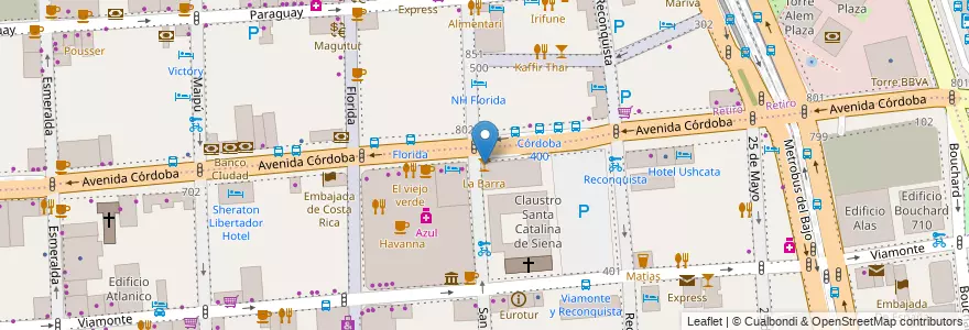 Mapa de ubicacion de La Barra, San Nicolas en الأرجنتين, Ciudad Autónoma De Buenos Aires, Comuna 1, Buenos Aires.