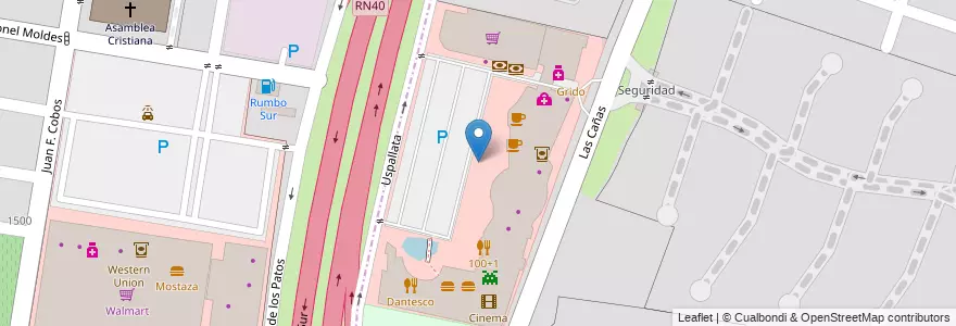 Mapa de ubicacion de La Barraca Mall en Argentina, Cile, Mendoza, Departamento Guaymallén.