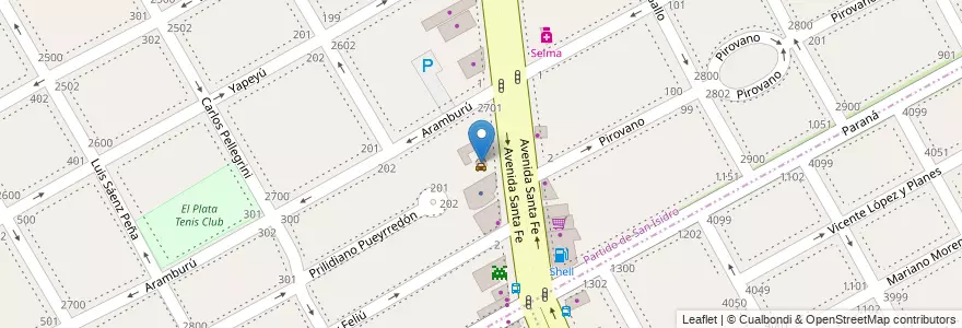 Mapa de ubicacion de La Barrera en Arjantin, Buenos Aires, Martínez.