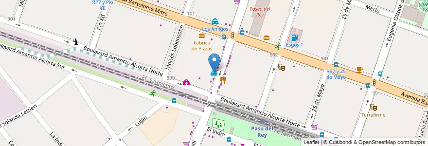 Mapa de ubicacion de La Barrera en Arjantin, Buenos Aires, Partido De Moreno, Partido De Merlo, Merlo.