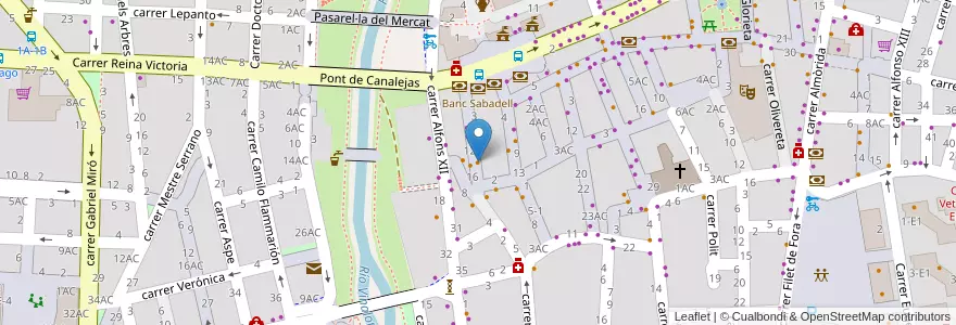 Mapa de ubicacion de La Barrica en スペイン, バレンシア州, Alacant / Alicante, El Baix Vinalopó, Elx / Elche.