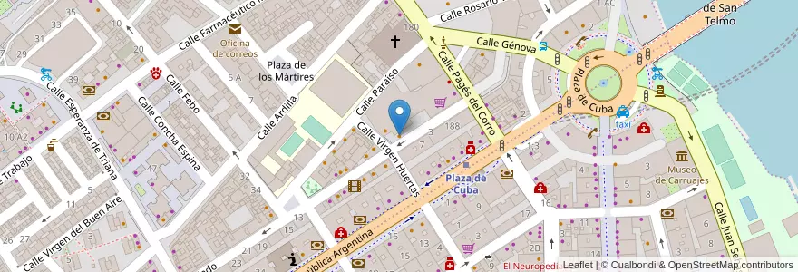 Mapa de ubicacion de La Bendita en اسپانیا, Andalucía, Sevilla, Sevilla.