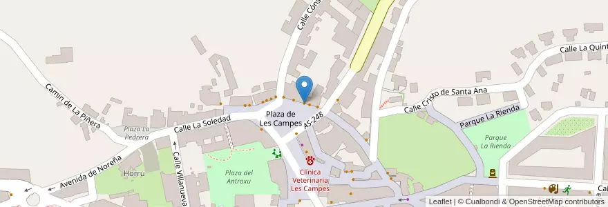 Mapa de ubicacion de La Biblioteca en إسبانيا, أستورياس, أستورياس, Siero.