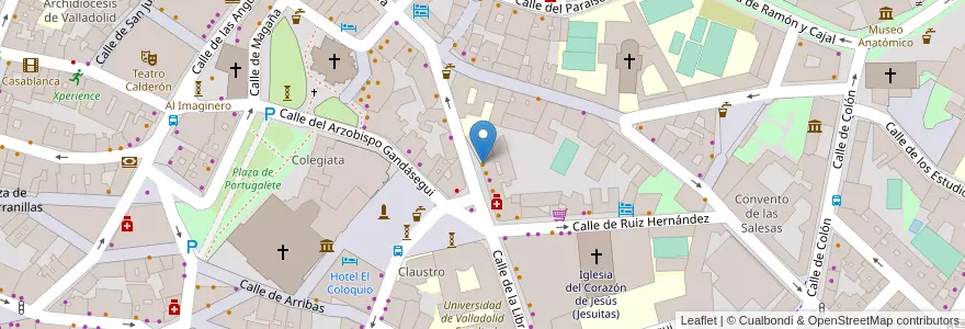 Mapa de ubicacion de La Biblioteca en Sepanyol, Castilla Y León, Valladolid, Valladolid.