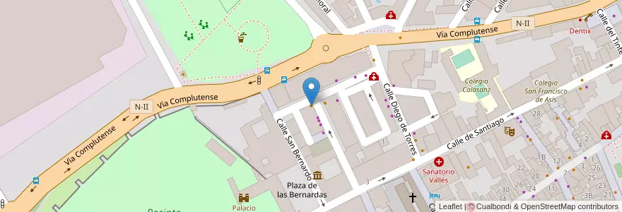 Mapa de ubicacion de La Bicicleta en スペイン, マドリード州, Comunidad De Madrid, Área Metropolitana De Madrid Y Corredor Del Henares, Alcalá De Henares.