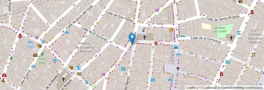 Mapa de ubicacion de La Bicicleta Café en 스페인, Comunidad De Madrid, Comunidad De Madrid, Área Metropolitana De Madrid Y Corredor Del Henares, 마드리드.