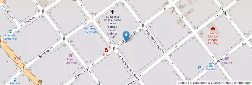 Mapa de ubicacion de La Birra Bar en Аргентина, Буэнос-Айрес, Буэнос-Айрес, Comuna 15.