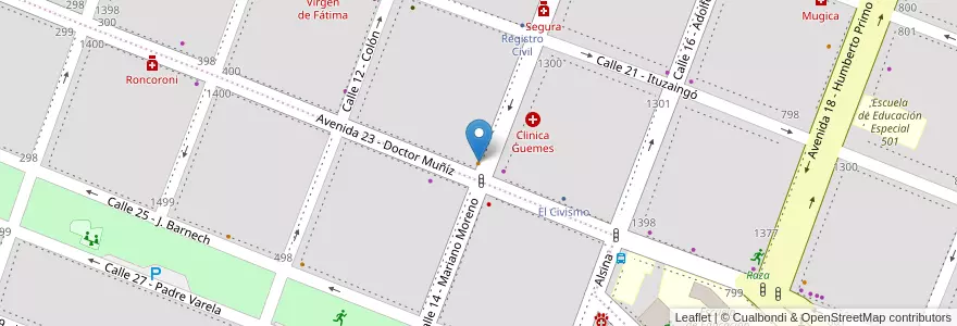 Mapa de ubicacion de La Blanca en Arjantin, Buenos Aires, Partido De Luján.