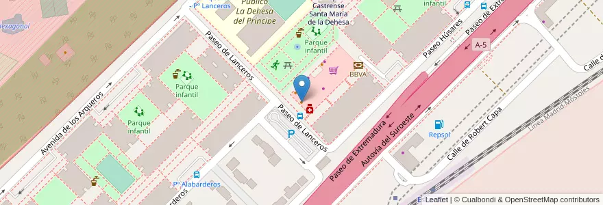 Mapa de ubicacion de La Bodega en Spagna, Comunidad De Madrid, Comunidad De Madrid, Área Metropolitana De Madrid Y Corredor Del Henares, Madrid.