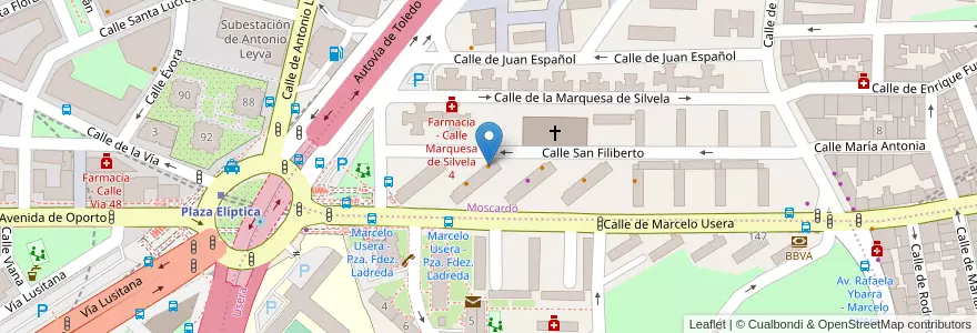 Mapa de ubicacion de La bodega en إسبانيا, منطقة مدريد, منطقة مدريد, Área Metropolitana De Madrid Y Corredor Del Henares, مدريد.