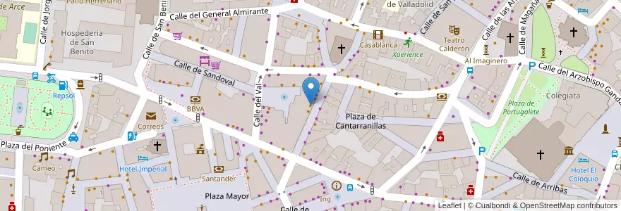 Mapa de ubicacion de La Bodeguilla en スペイン, カスティーリャ・イ・レオン州, Valladolid, Valladolid.