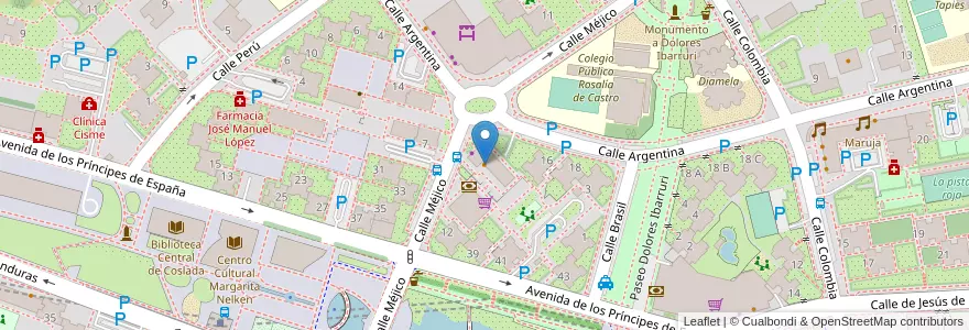 Mapa de ubicacion de La Bodeguilla en Испания, Мадрид, Мадрид, Área Metropolitana De Madrid Y Corredor Del Henares, Coslada.
