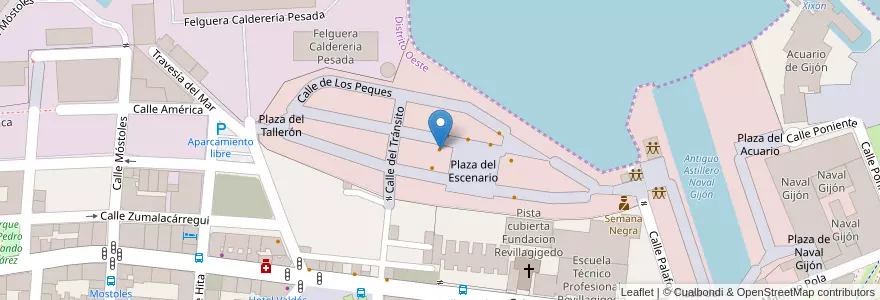 Mapa de ubicacion de La Bodeguita del Medio en اسپانیا, آستوریاس, آستوریاس, Gijón/Xixón.