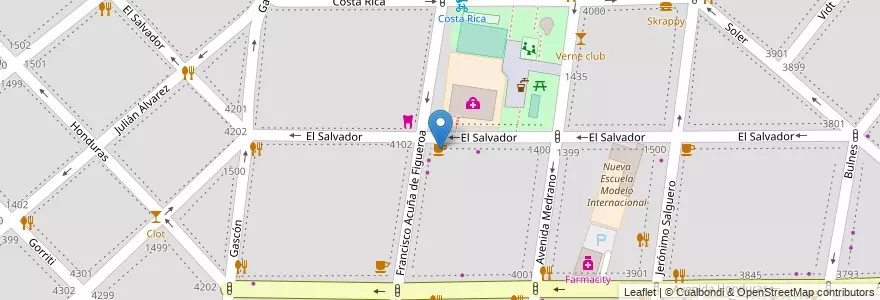 Mapa de ubicacion de La Bohemia, Palermo en Arjantin, Ciudad Autónoma De Buenos Aires, Buenos Aires, Comuna 14.