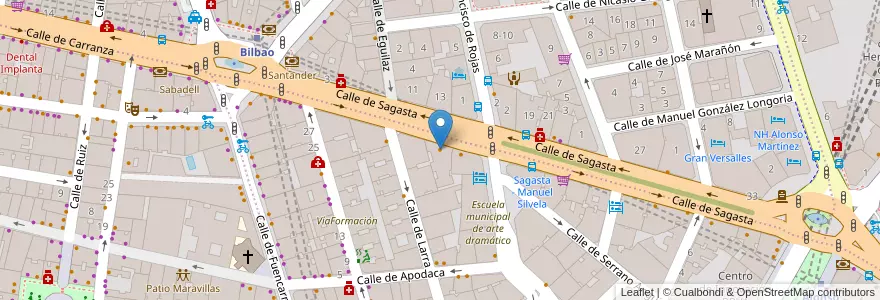 Mapa de ubicacion de La Boleta Gastrobar en Spanien, Autonome Gemeinschaft Madrid, Autonome Gemeinschaft Madrid, Área Metropolitana De Madrid Y Corredor Del Henares, Madrid.