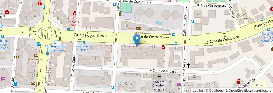 Mapa de ubicacion de La Bomba Bar en España, Comunidad De Madrid, Comunidad De Madrid, Área Metropolitana De Madrid Y Corredor Del Henares, Madrid.