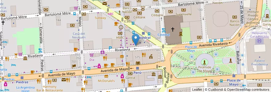 Mapa de ubicacion de La Botica, San Nicolas en 阿根廷, Ciudad Autónoma De Buenos Aires, Comuna 1, 布宜诺斯艾利斯.