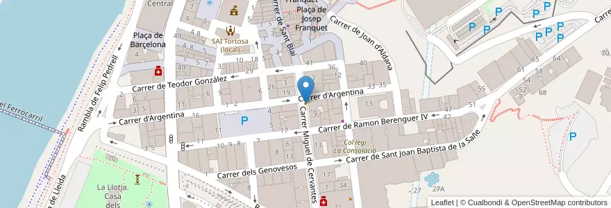 Mapa de ubicacion de La Botiga de Civit en Spanien, Katalonien, Tarragona, Baix Ebre, Tortosa.