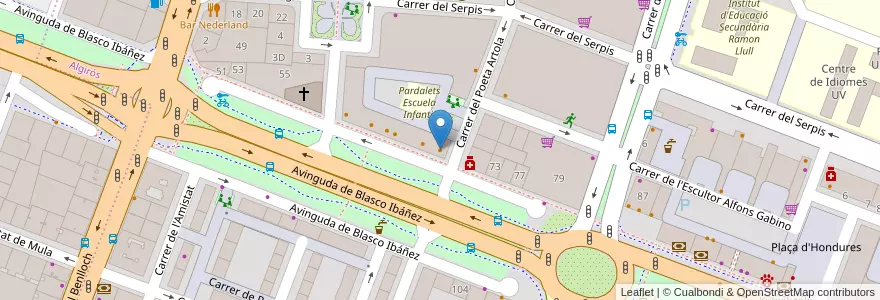 Mapa de ubicacion de La Boutique Del Pan en اسپانیا, Comunitat Valenciana, València / Valencia, Comarca De València, València.