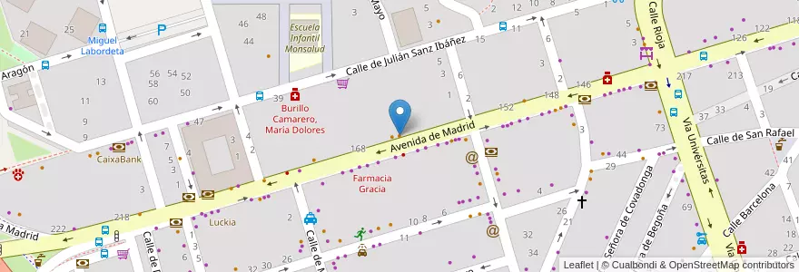 Mapa de ubicacion de La Brasa de Andrés en スペイン, アラゴン州, サラゴサ, Zaragoza, サラゴサ.