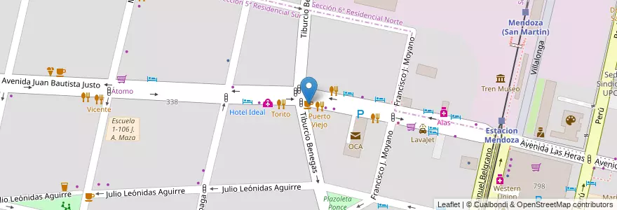 Mapa de ubicacion de La Brioche en Argentina, Chile, Mendoza, Departamento Capital, Ciudad De Mendoza.
