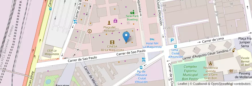 Mapa de ubicacion de La Burguesa en Испания, Каталония, Барселона, Барселонес, Барселона.