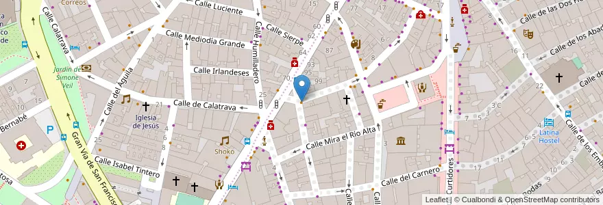 Mapa de ubicacion de La Cabra en el Tejado en Испания, Мадрид, Мадрид, Área Metropolitana De Madrid Y Corredor Del Henares, Мадрид.