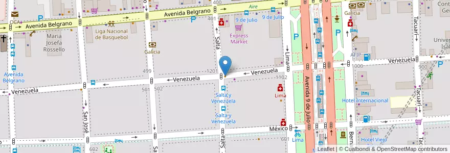 Mapa de ubicacion de La Cacerola, Montserrat en آرژانتین, Ciudad Autónoma De Buenos Aires, Comuna 1, Buenos Aires.