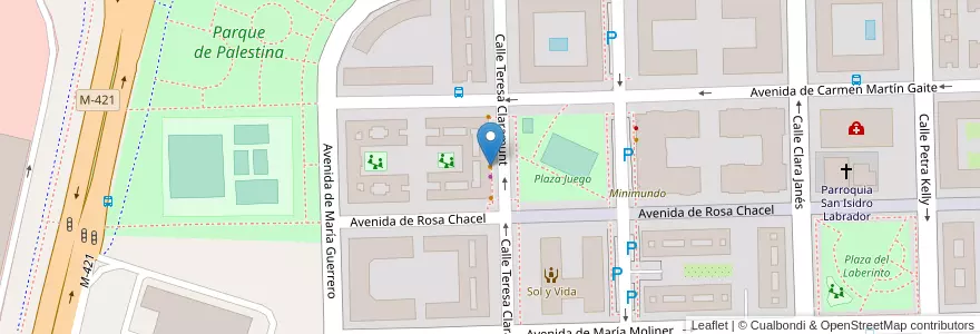 Mapa de ubicacion de La Cafeteca en 西班牙, Comunidad De Madrid, Comunidad De Madrid, Área Metropolitana De Madrid Y Corredor Del Henares, Leganés.