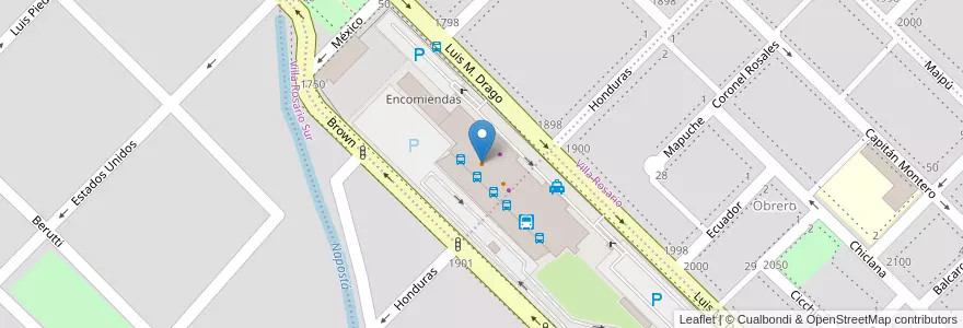 Mapa de ubicacion de la cafetería en Argentinië, Buenos Aires, Partido De Bahía Blanca, Bahía Blanca.