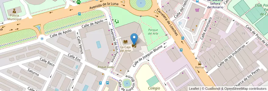 Mapa de ubicacion de La Caja del Arte en スペイン, マドリード州, Comunidad De Madrid, Área Metropolitana De Madrid Y Corredor Del Henares, Torrejón De Ardoz.